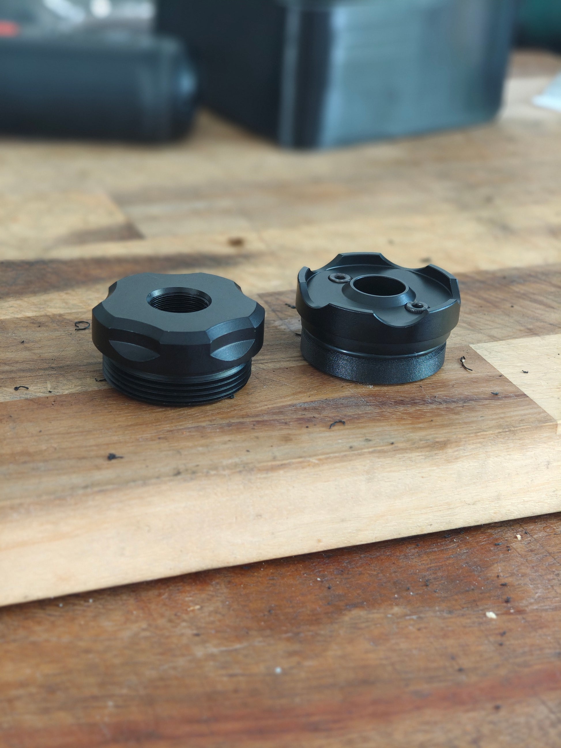 Bushmaster Airsoft Metal replacement caps voor Model Core Sound Moderator - Silent Airsoft Suppressor Upgrade