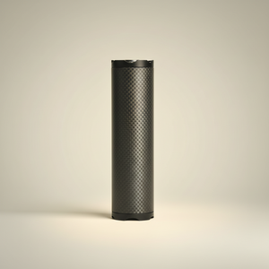Bushmaster Model Core 150 mm carbon-fiber airsoft sound moderator on a neutral studio background