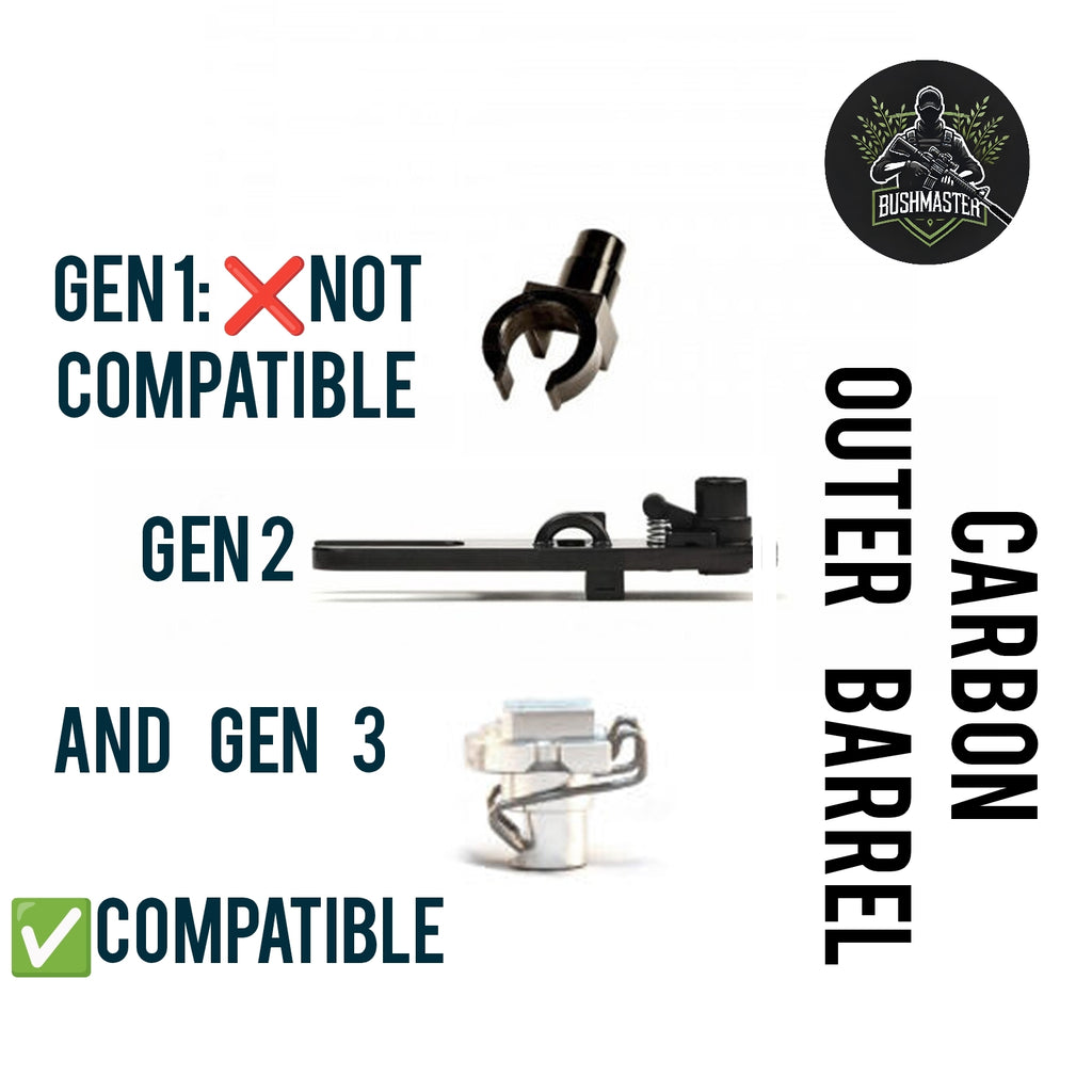 MTW Carbon Outer Barrel - Carbon Fiber Airsoft Upgrade image 3